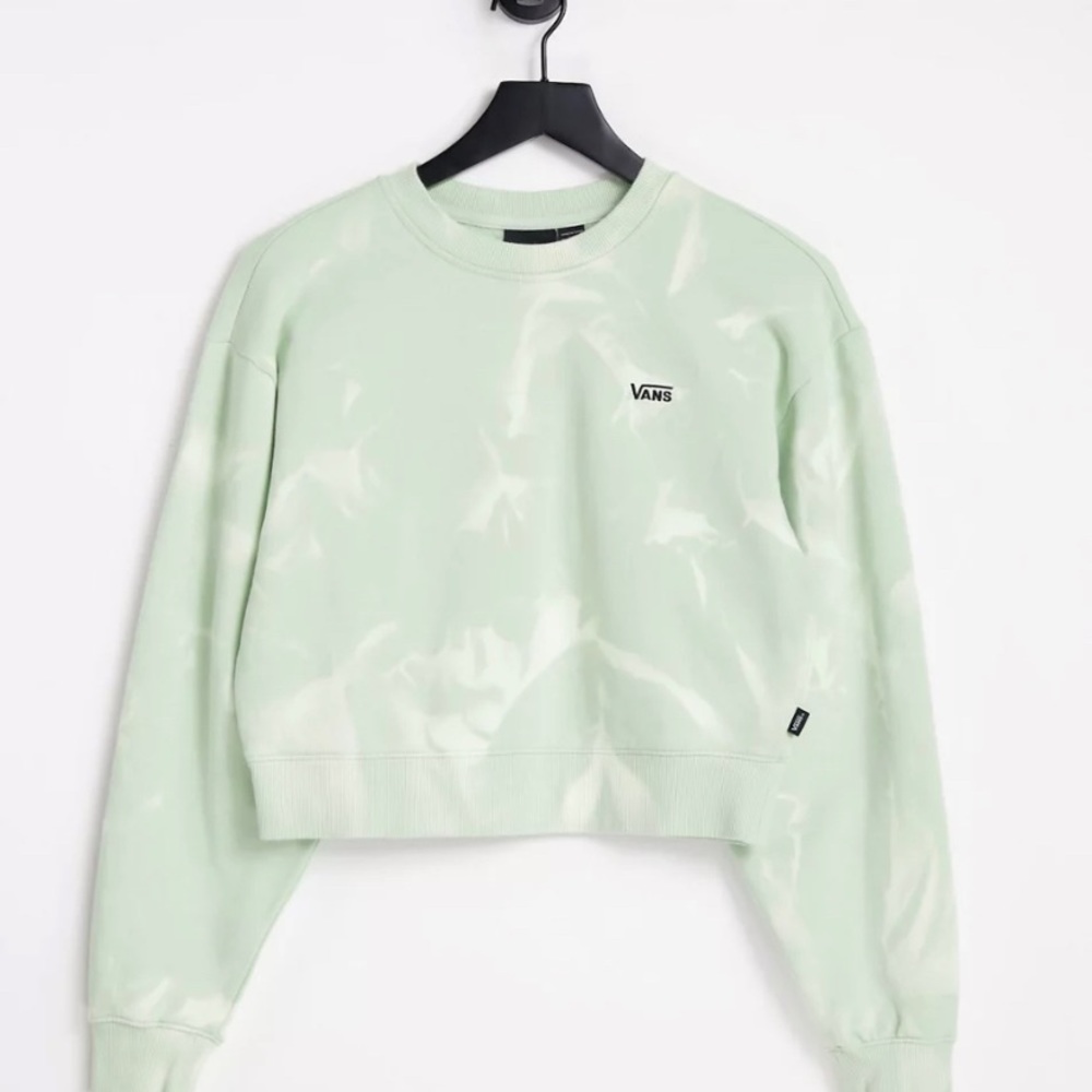 Vans crop sweat in green tie dye